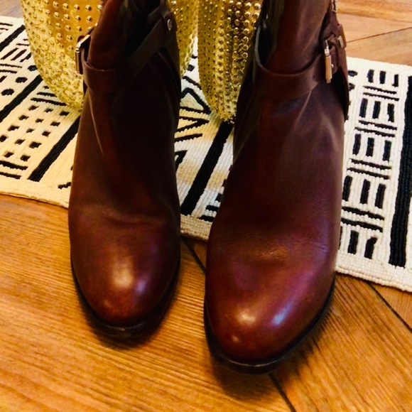 Ralph Lauren Brown/Burgundy Heeled Riding Boots - Picture 9 of 9